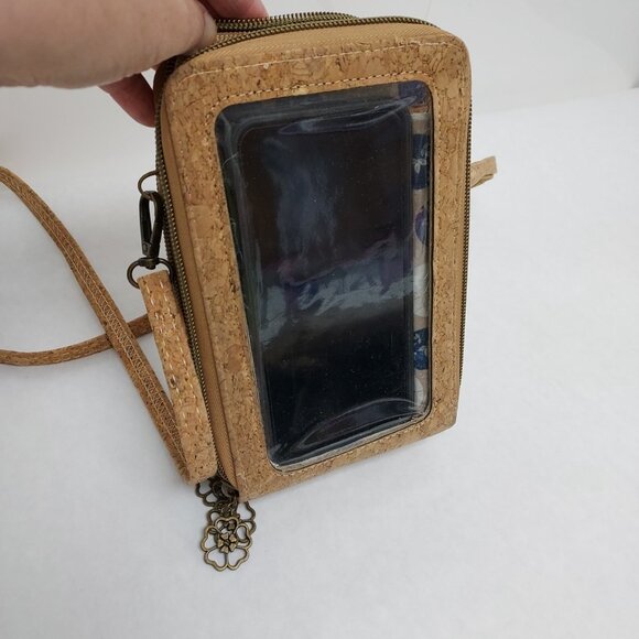 Cork Crossbody Bag Women Small Unique Purse 3 Zip Pockets Phone Case Travel Boho - Picture 12 of 16